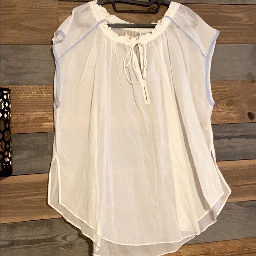 NWOT free people oversized peasant top S